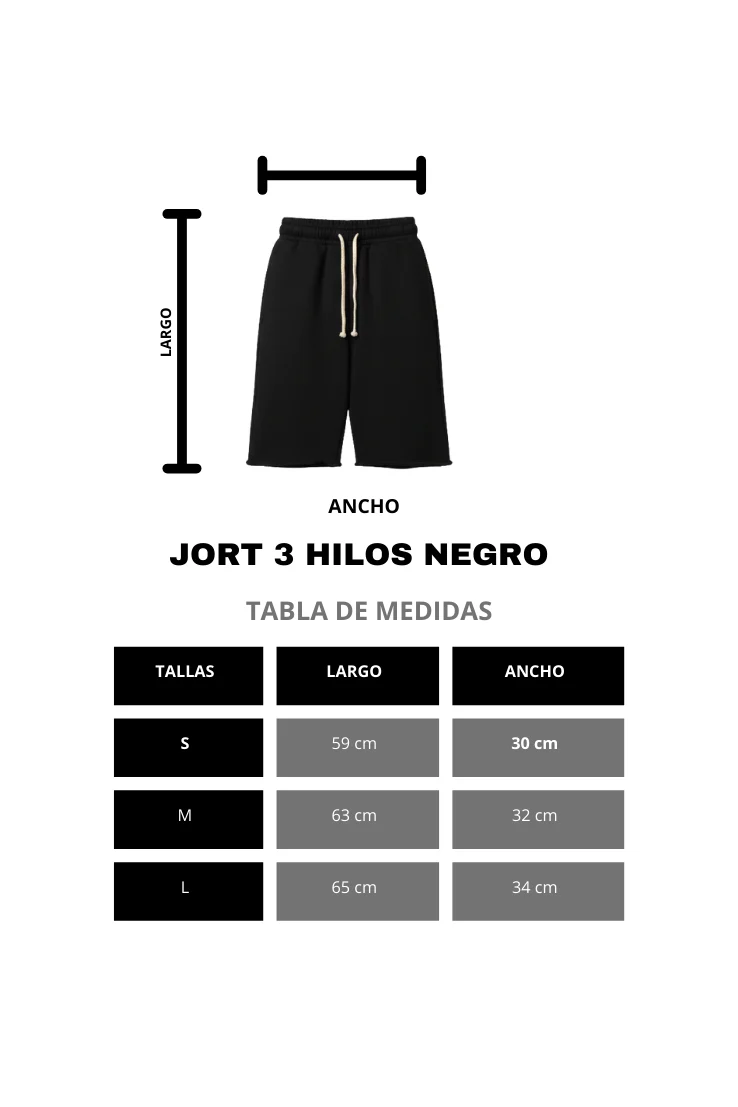 JORT TERRY 3 HILOS NEGRO - Image 5