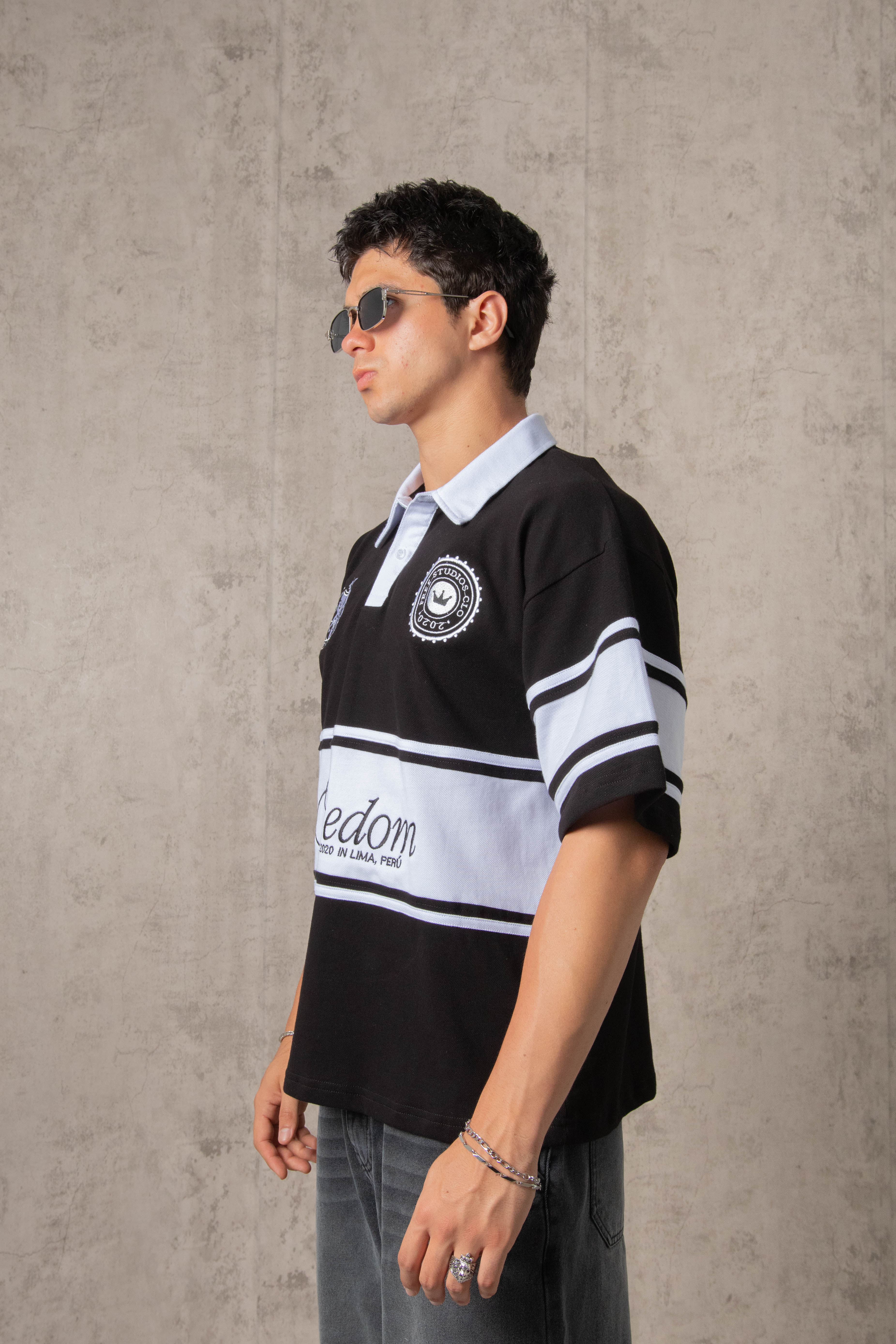 POLO PIQUÉ FREEDOM COLLEGE NEGRO - Image 4