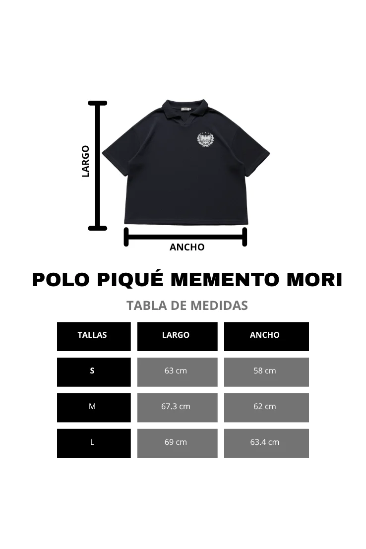 POLO PIQUÉ MEMENTO MORI PLOMO - Image 5